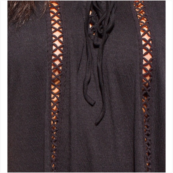 Bohemian Crochet Trim Relaxed Tunic Top SMLXL - Picture 6 of 7